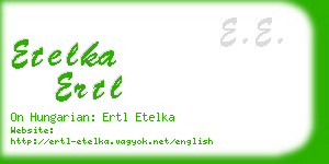etelka ertl business card